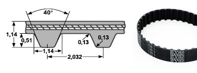 MXL Breite 3,17 mm - 012