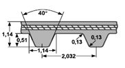 MXL Breite 4,76 mm - 019