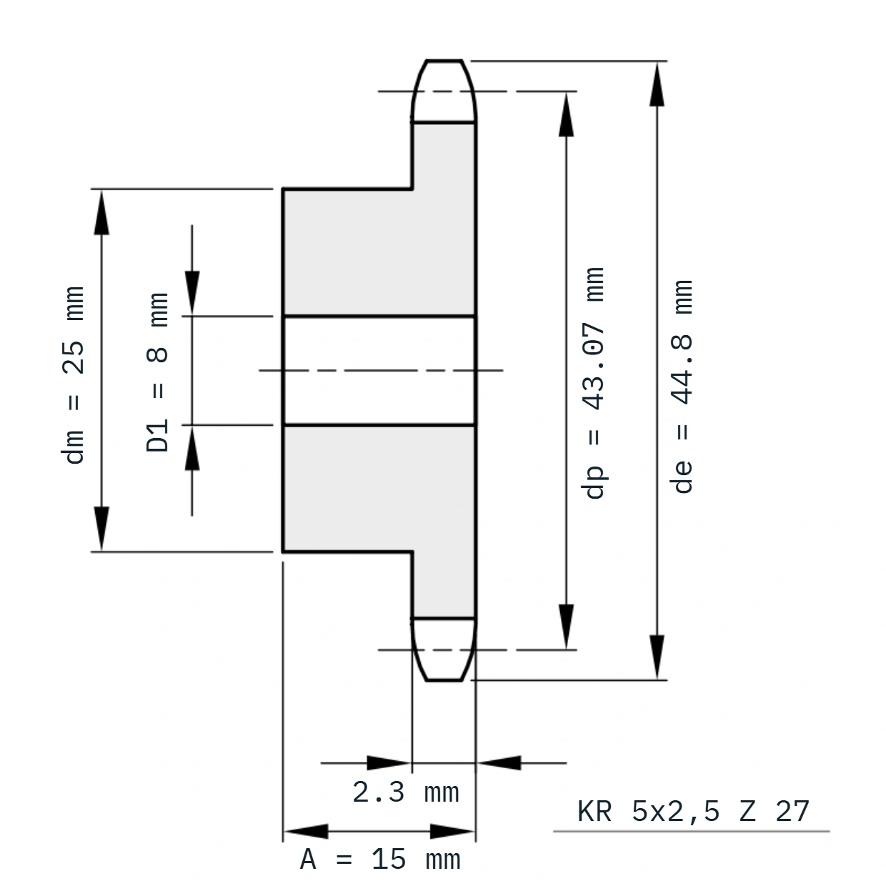 KR 5x2,5 Z 27