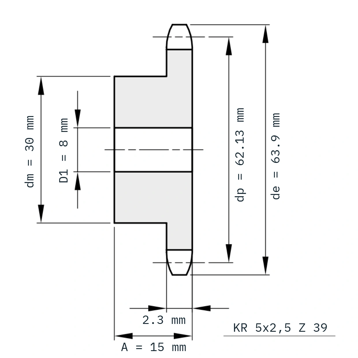 KR 5x2,5 Z 39