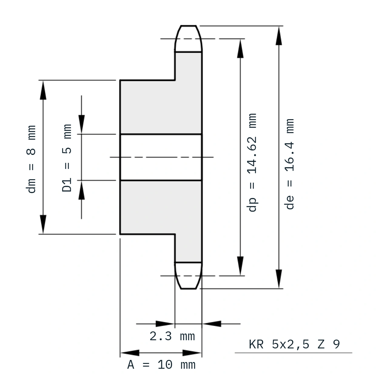 KR 5x2,5 Z 9
