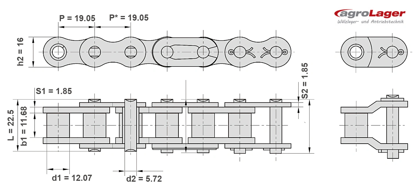 12B-1 - 3/4x7/16